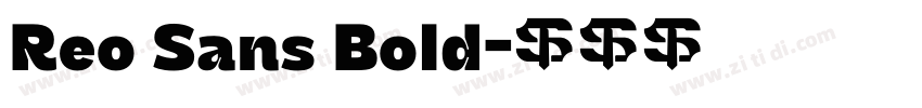 Reo Sans Bold字体转换